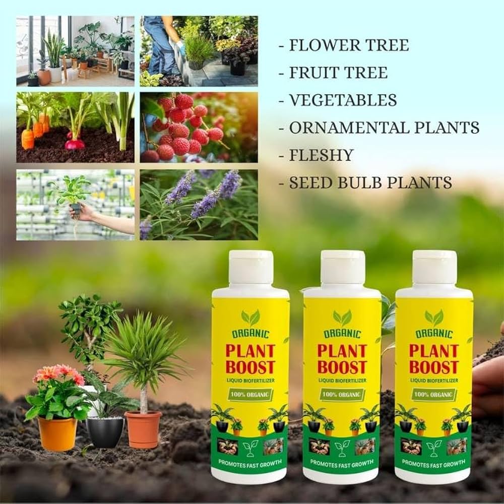 Plant Boost – Organic Liquid Biofertilizer for All Crops (PACK OF 5)