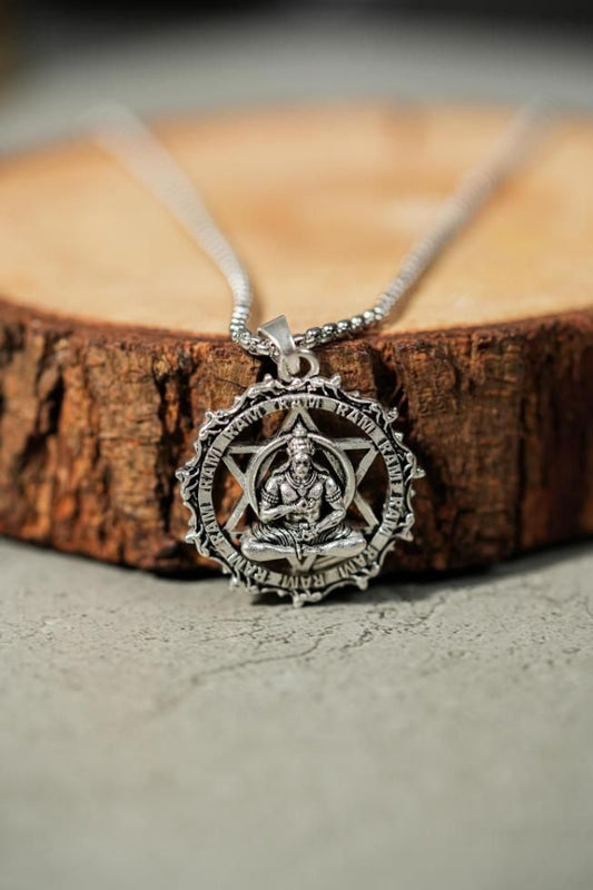 Shree Yantra with Hanuman Raksha Pendant with Chain